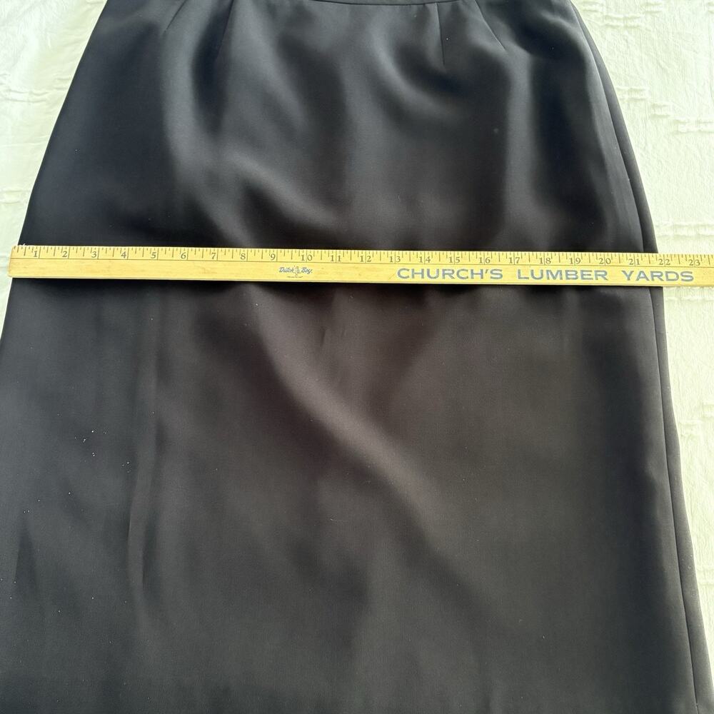 Le Suit Black Pencil Skirt Knee Length Lined Side Zip Solid Women’s 14 Work Wear - Picture 9 of 11